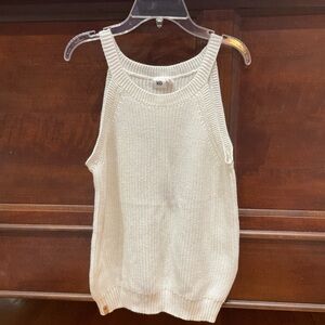 Ten tree white knitted tank top #knitwear